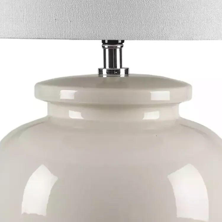 Kirklands Home Cream Glazed Ceramic Anzio Table Lamp White Online