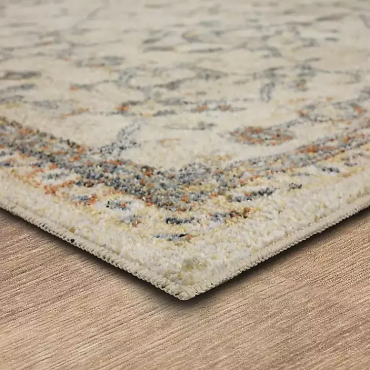 Kirklands Home Cream Granary Floral Runner, 2x10 Ivory