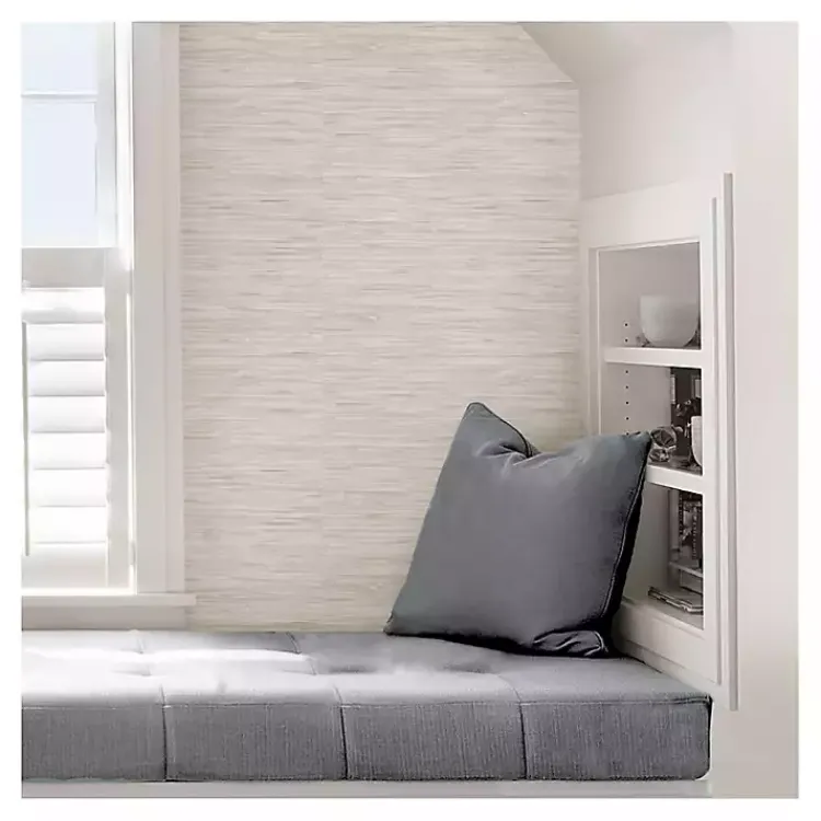 Kirklands Home Cream Grassweave Peel and Stick Wallpaper Online