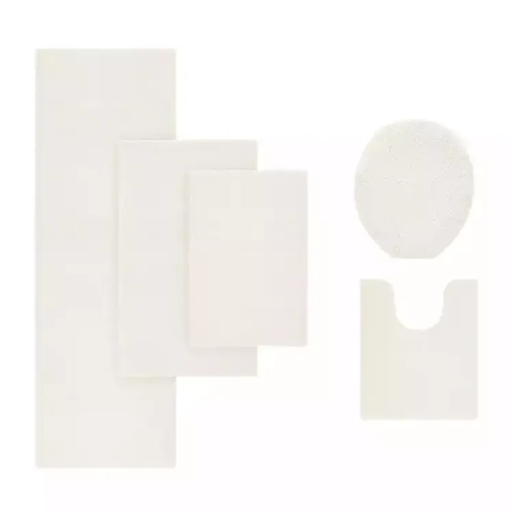 Kirklands Home Cream High Pile Marshmallow Bath Mat, 30 in. Ivory New