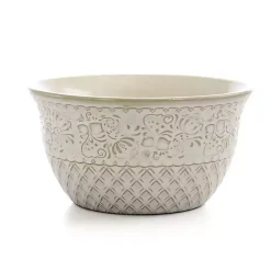 Kirklands Home Cream Lotus Pattern 16-pc. Square Dinnerware Set Ivory Best