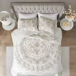 Kirklands Home Cream Medallion California King Comforter Set White Best