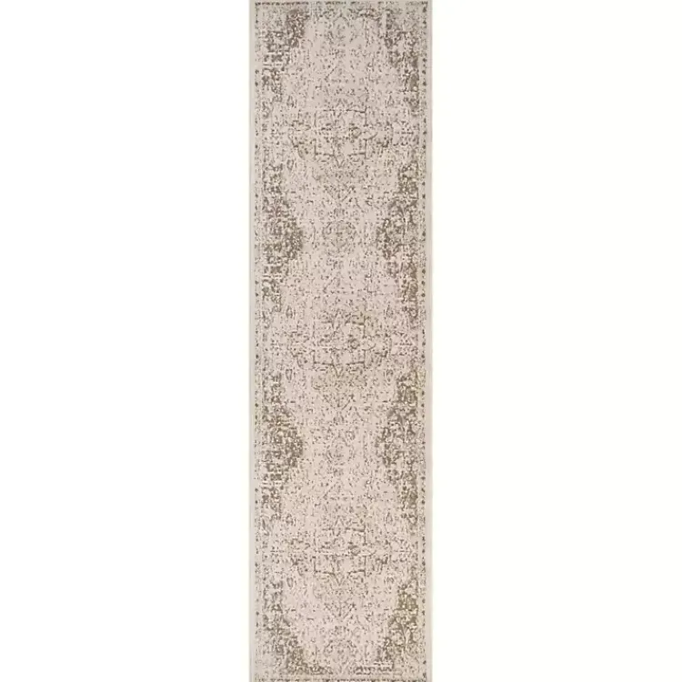 Kirklands Home Cream Medallion Runner Ivory Best