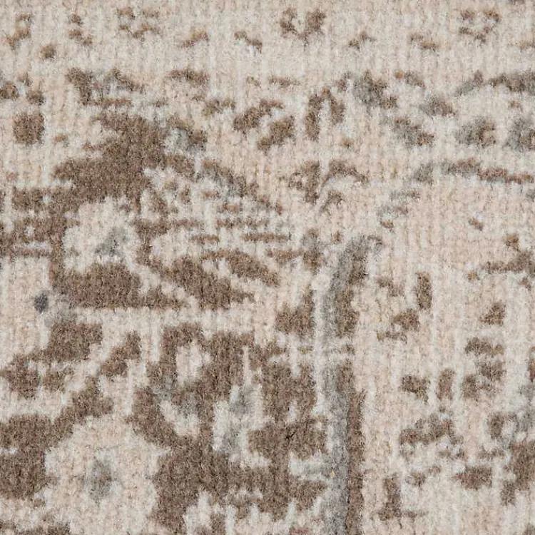 Kirklands Home Cream Medallion Runner Ivory Best
