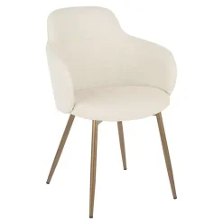 Kirklands Home Cream Modern Accent Chairs, Set of 2 White Discount