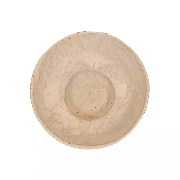Decorative Bowls & Jars>Kirklands Home Cream Paper Mache Footed Decorative Bowl White
