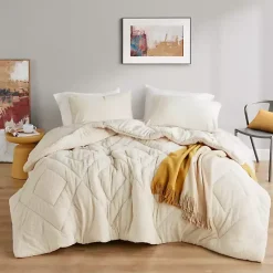 Kirklands Home Cream Quilted Teddy 3-pc. Full/Queen Comforter Set Ivory