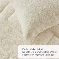 Kirklands Home Cream Quilted Teddy 2-pc. Twin Comforter Set Ivory Sale