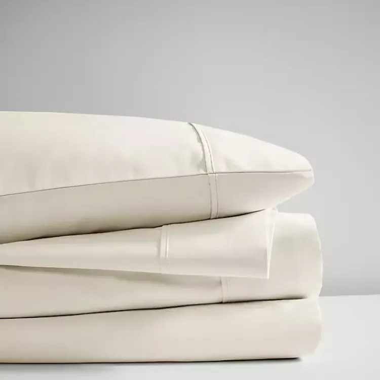 Kirklands Home Cream Rich Cooling Cotton Queen Sheet Set Ivory Clearance