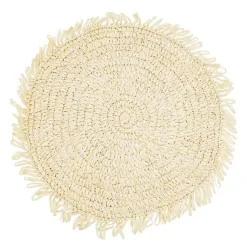 Kirklands Home Cream Rustic Raffia Placemats, Set of 4 Ivory Outlet