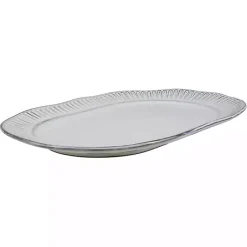 Kirklands Home Cream Scalloped Clay 2-pc. Serveware Set Ivory