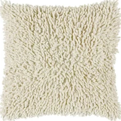 Pillows>Kirklands Home Cream Shag Pillow Ivory