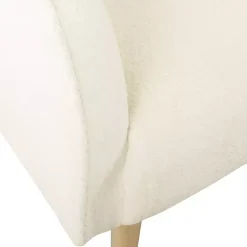 Kirklands Home Cream Sherpa Upholstered Barrel Accent Chair Ivory Online