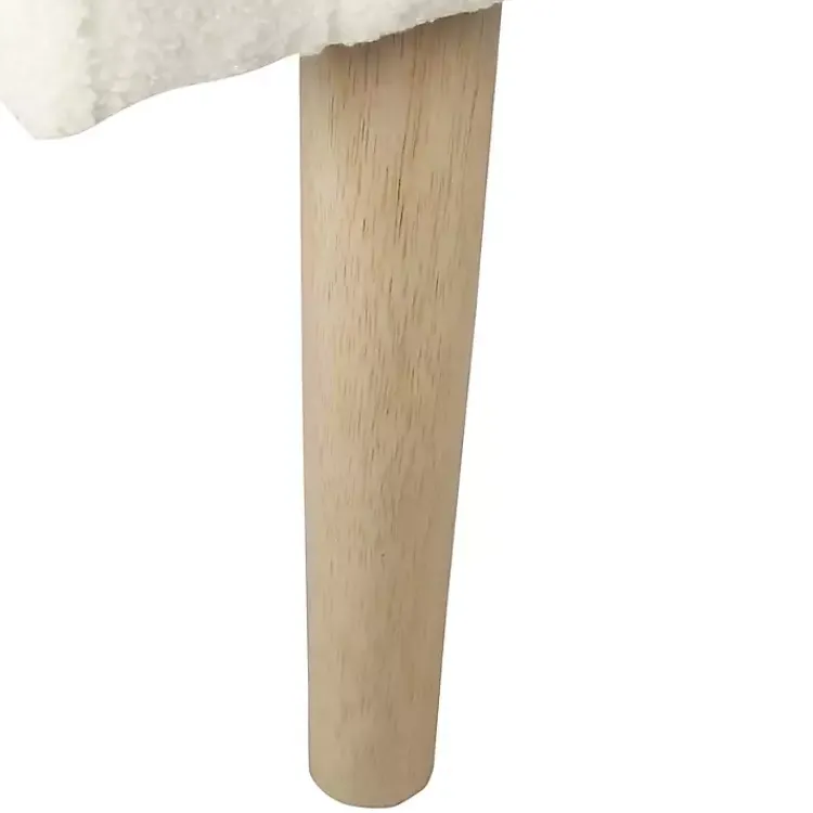 Kirklands Home Cream Sherpa Upholstered Barrel Accent Chair Ivory Online