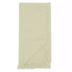 Kirklands Home Cream Simple Fringe Napkins, Set of 4 Ivory Outlet