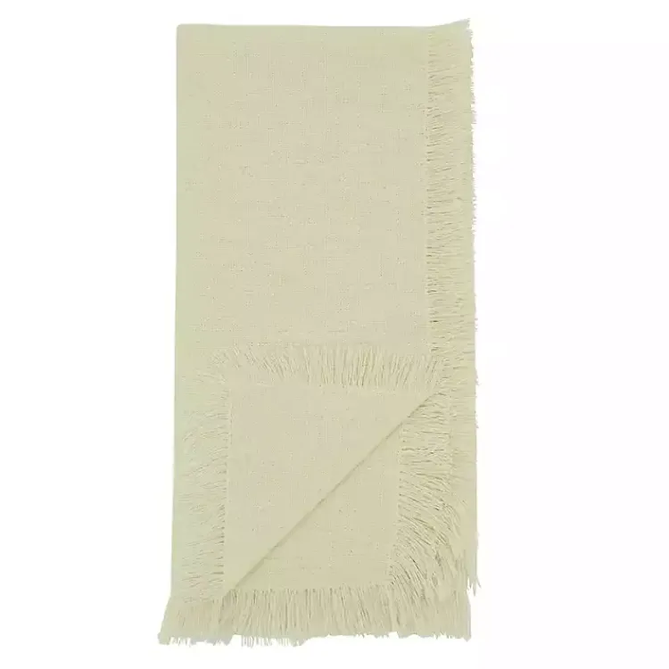 Kirklands Home Cream Simple Fringe Napkins, Set of 4 Ivory Outlet