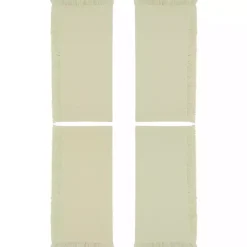 Kirklands Home Cream Simple Fringe Napkins, Set of 4 Ivory Outlet