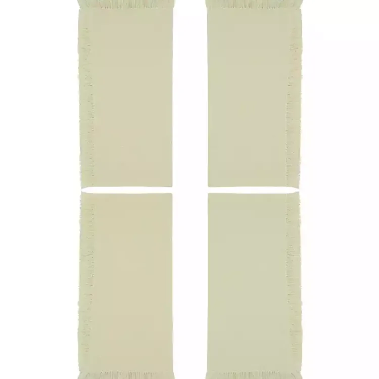 Kirklands Home Cream Simple Fringe Napkins, Set of 4 Ivory Outlet
