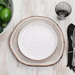 Kirklands Home Cream Simple Things Salad Plate Ivory Hot