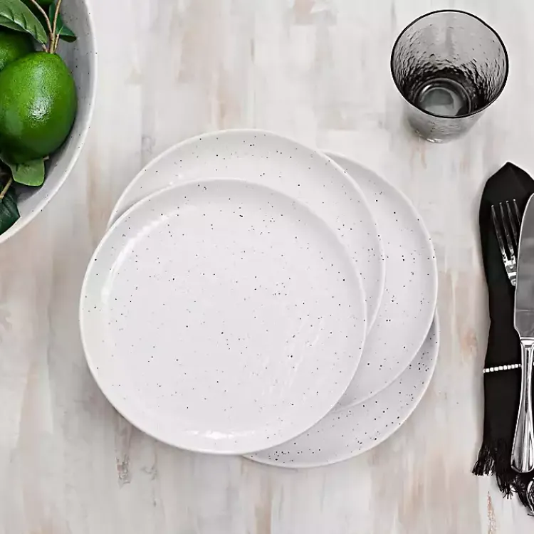 Kirklands Home Cream Simple Things Salad Plates, Set of 4 Ivory