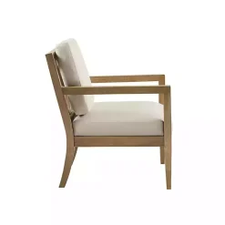 Kirklands Home Cream Slatted Wood Accent Chair White Sale