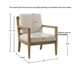 Kirklands Home Cream Slatted Wood Accent Chair White Sale