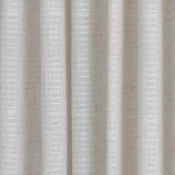 Kirklands Home Cream Solid Pleated Single Curtain Panel, 84 in. White Hot
