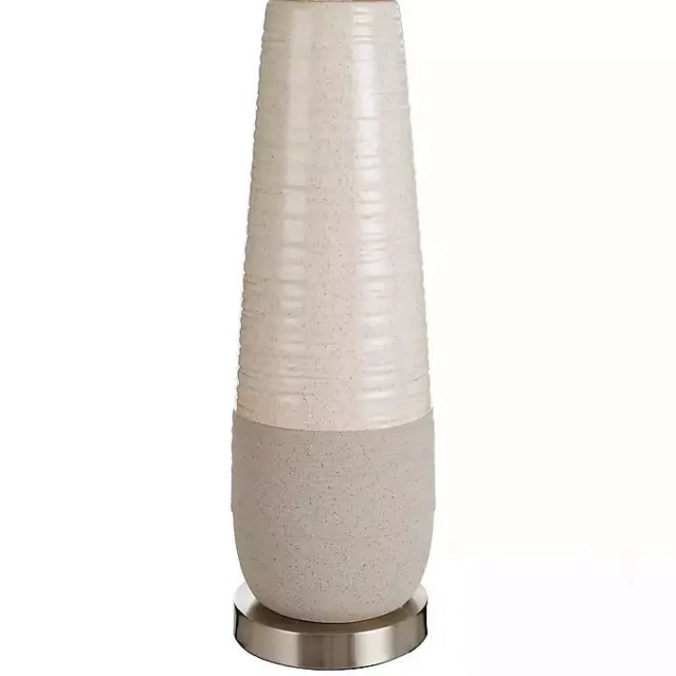 Kirklands Home Cream Speckled Two Tone Table Lamp White Discount