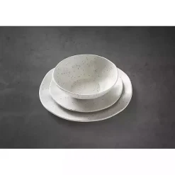 Kirklands Home Cream Terrazzo 12-pc. Melamine Dinnerware Set Ivory Discount