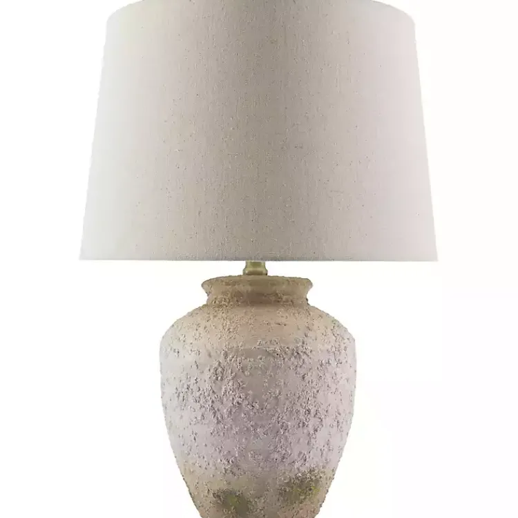 Kirklands Home Cream Textured Ceramic Lia Table Lamp Ivory Hot