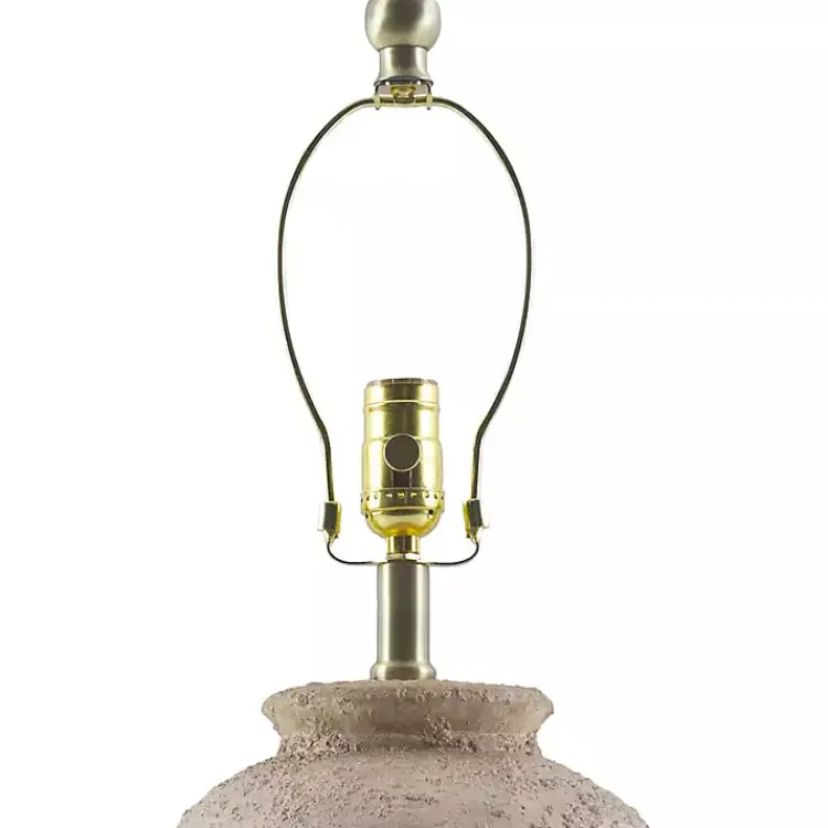 Kirklands Home Cream Textured Ceramic Lia Table Lamp Ivory Hot