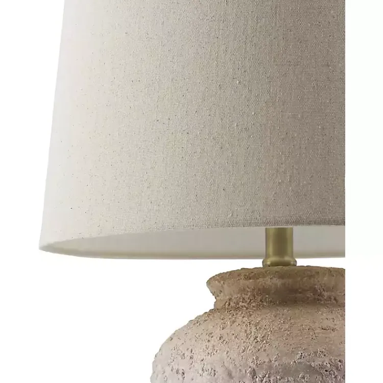 Kirklands Home Cream Textured Ceramic Lia Table Lamp Ivory Hot