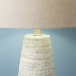 Kirklands Home Cream Textured Maggie Table Lamp Tan Online