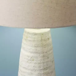 Kirklands Home Cream Textured Maggie Table Lamp Tan Online