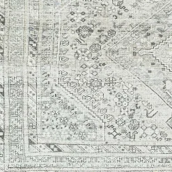 Kirklands Home Cream Traditional Washable Area Rug, 7x10 Ivory New