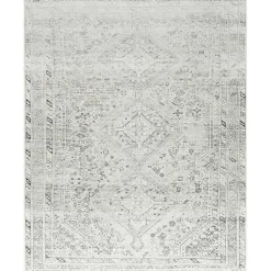 Kirklands Home Cream Traditional Washable Area Rug, 8x12 Ivory Best