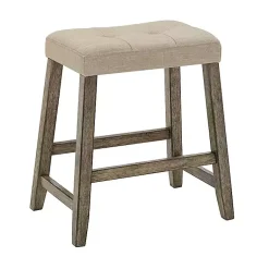 Kirklands Home Cream Upholstered Chandler Counter Stools, Set of Ivory Clearance