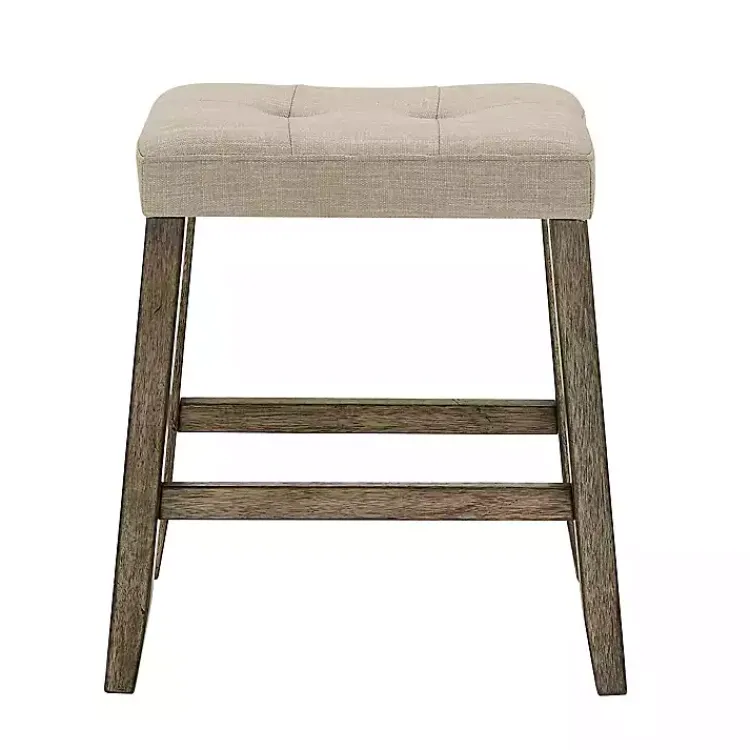 Kirklands Home Cream Upholstered Chandler Counter Stools, Set of Ivory Clearance