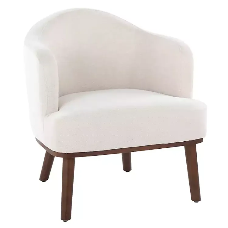 Kirklands Home Cream Upholstered Midcentury Modern Accent Chair Ivory Online
