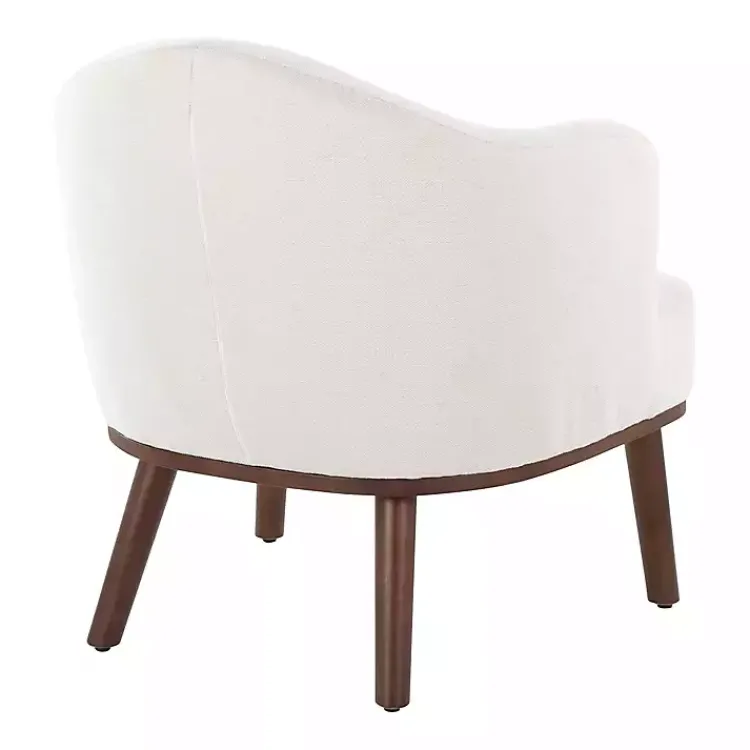 Kirklands Home Cream Upholstered Midcentury Modern Accent Chair Ivory Online