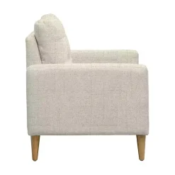 Kirklands Home Cream Upholstered Tufted Dani Accent Chair White New