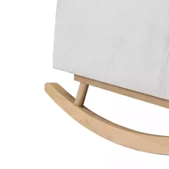 Kirklands Home Cream Upholstered Wingback Rocking Chair Ivory Sale