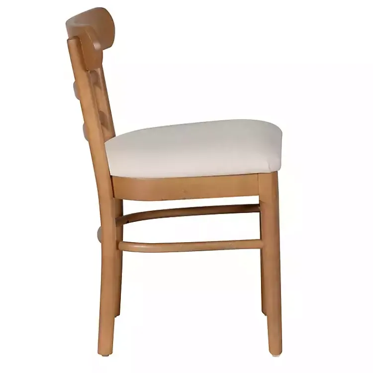 Kirklands Home Cream Upholstered Wood Dining Chairs, Set of 2 White Online