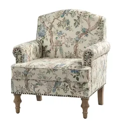 Kirklands Home Cream Vintage Birds Traditional Accent Chair Sale