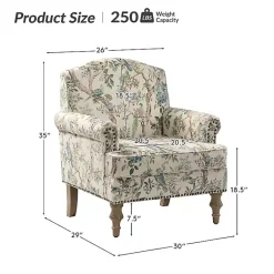 Kirklands Home Cream Vintage Birds Traditional Accent Chair Sale