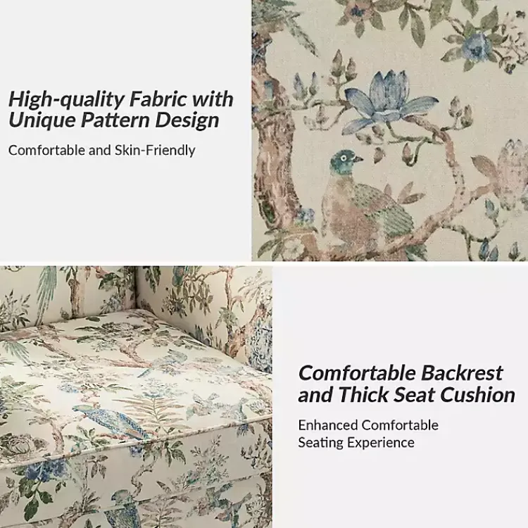 Kirklands Home Cream Vintage Birds Traditional Accent Chair Sale