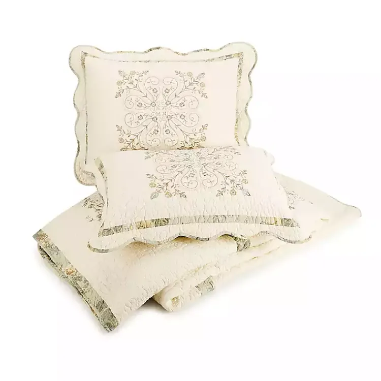 Kirklands Home Cream Vintage Treasure King Bedspread Best