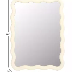 Kirklands Home Cream Wavy Izara Wall Mirror Hot
