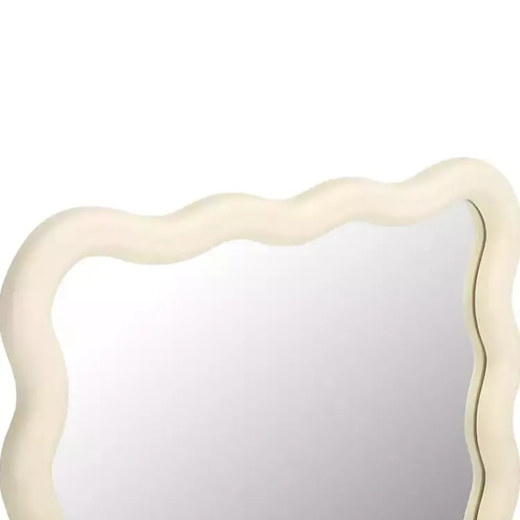 Kirklands Home Cream Wavy Izara Wall Mirror Hot