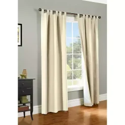 Kirklands Home Cream Weathermate Blackout Curtain Panel, 63 in. Ivory Discount
